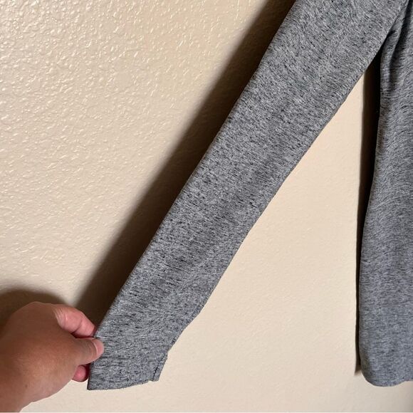 J. Jill PureJill Affinity French Terry Long Sleeve Gray Tunic Top Size Medium - Picture 6 of 10